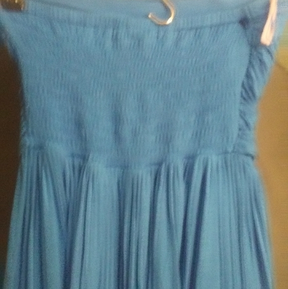 Cobalt blue strapless mini dress - Picture 3 of 4